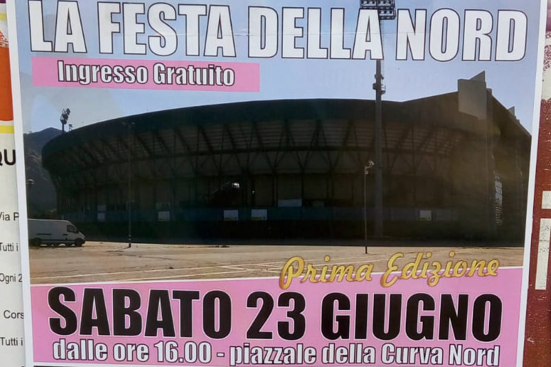 Palermo: domani pomeriggio i tifosi organizzano la 'Festa della Nord'