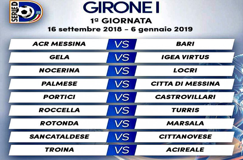 Serie D girone I: il calendario completo 2018/2019