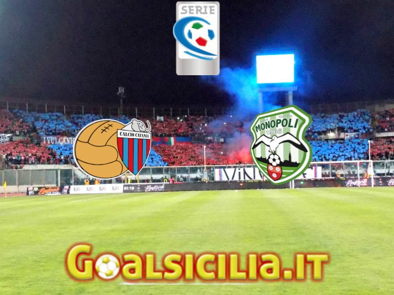 Catania-Monopoli: 2-0 il finale-Il tabellino
