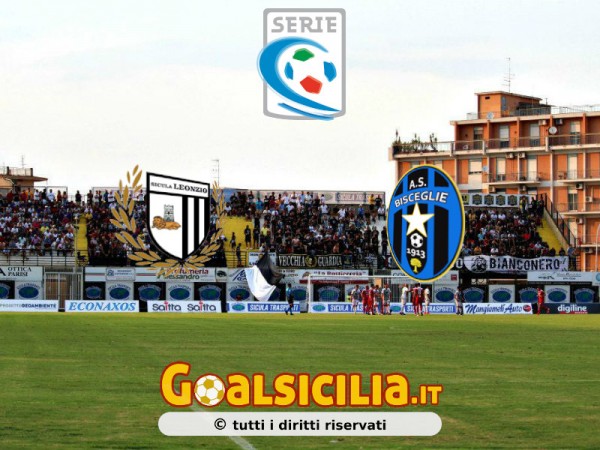 Sicula Leonzio-Bisceglie: 1-0 il finale-Bianconeri salvi, pugliesi in D