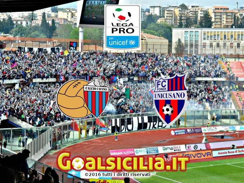 Catania-Fondi: all’intervallo è 1-1