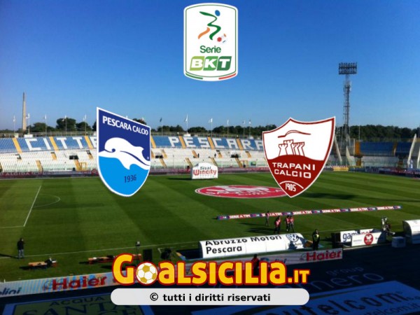 Pescara-Trapani: 1-1 il finale-Il tabellino