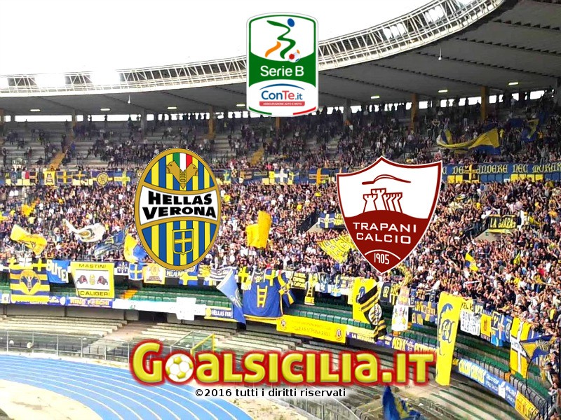Verona-Trapani: 1-0 all'intervallo