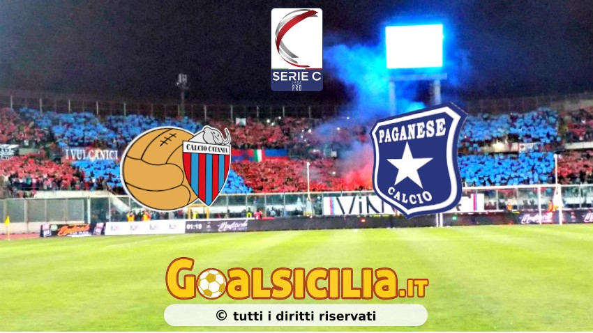 Catania-Paganese: 1-1 il finale-Il tabellino