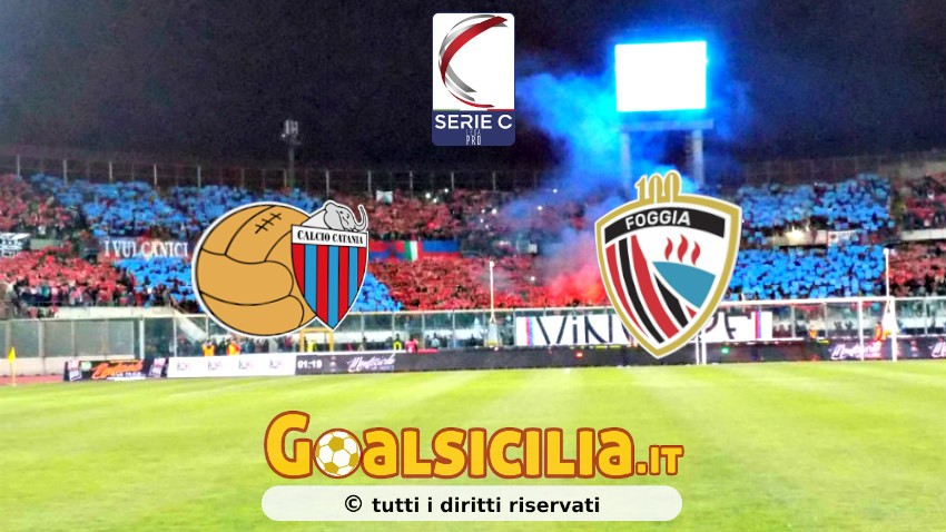 Catania-Foggia: 2-1 il finale-Il tabellino