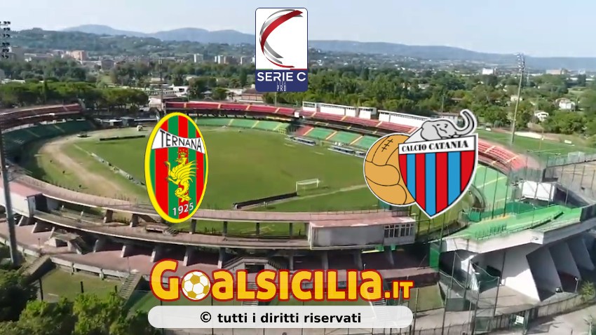 Ternana-Catania: 5-1 il finale-Il tabellino