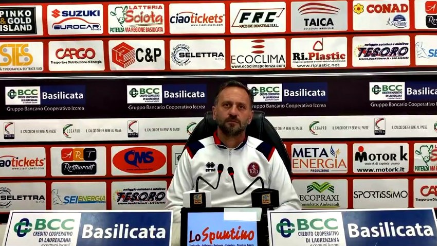 Potenza, Gallo: “Ci servono punti per la salvezza, gara col Catania si prepara da sé. Su Bucolo...”