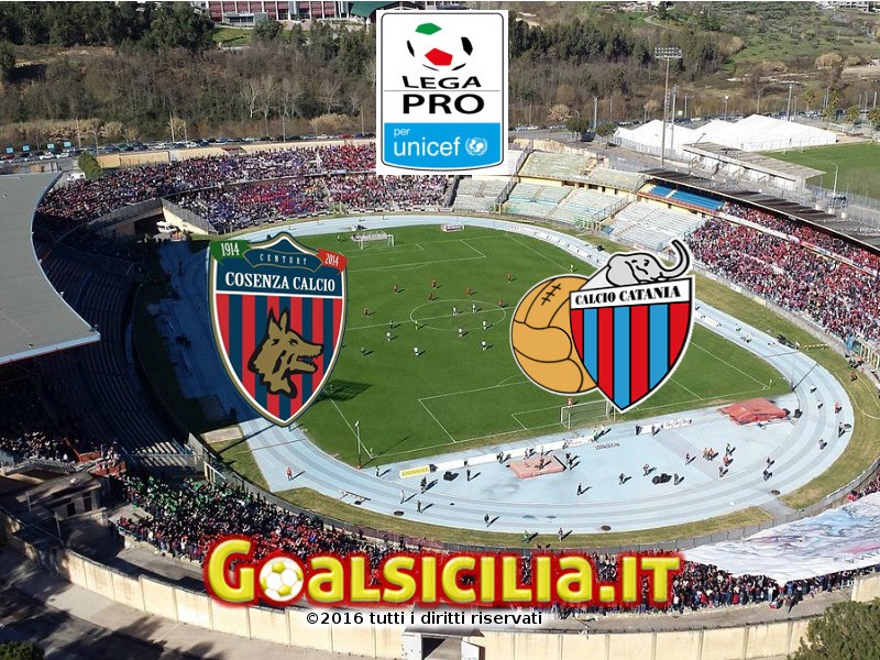 Cosenza-Catania: 1-1 il parziale