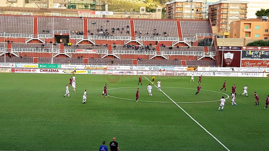 Trapani-Vibonese 2-1: game over al “Provinciale”-Il tabellino