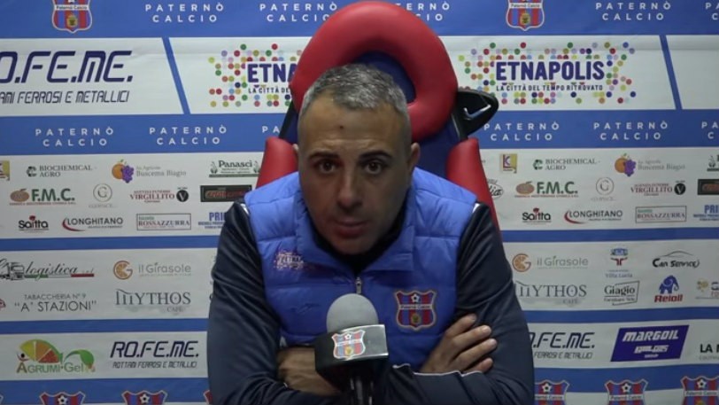 Paternò, Torrisi: “Non posso rimproverare nulla ai miei, perso contro una squadra piena di calciatori di Serie C­“