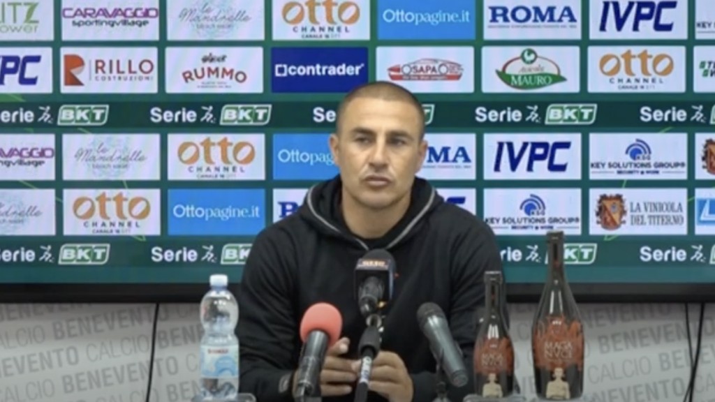 Benevento, Cannavaro: “Palermo? Corini tecnico esperto, non è un caso se non lo cambiano…”