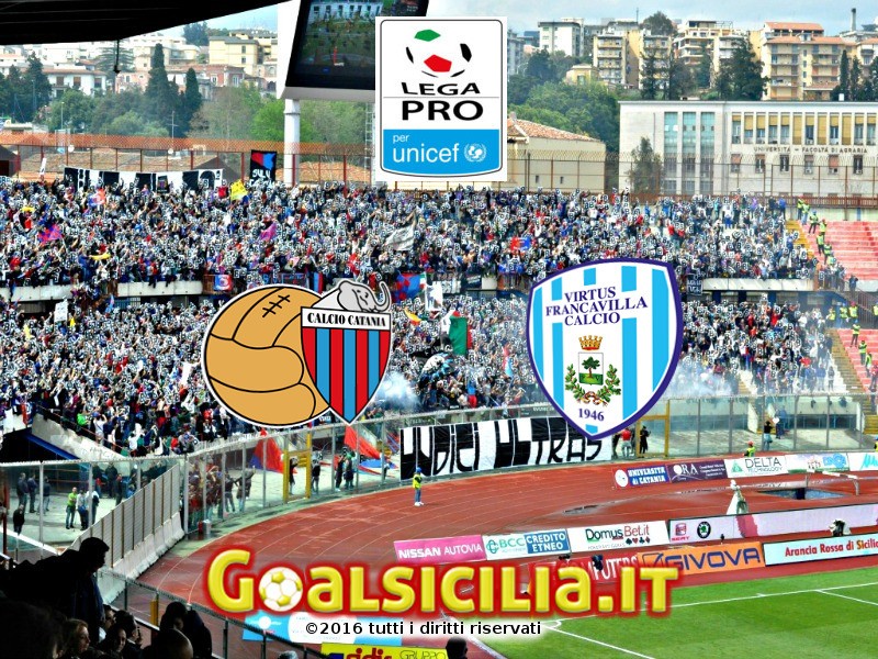 Catania-Virtus Francavilla: il finale è 1-0