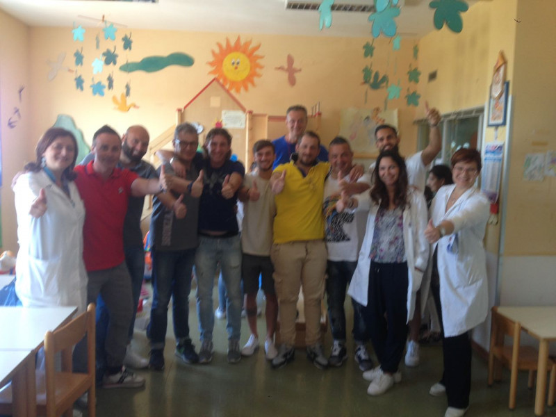 Akragas: squadra in visita al reparto di pediatria dell'ospedale