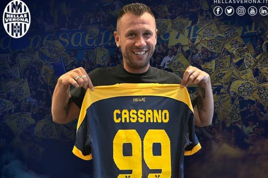 Curiosità, Verona: Cassano stavolta lascia sul serio la squadra gialloblu, ma non smette con il calcio
