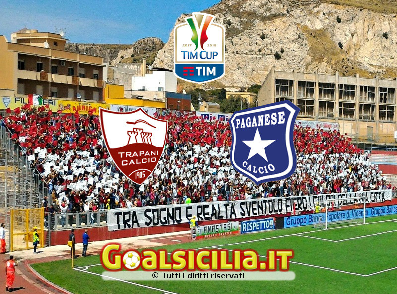 Tim Cup, Trapani-Paganese: 3-0 all'intervallo