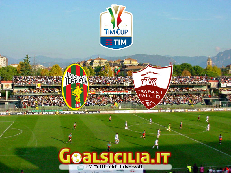Tim Cup, Ternana-Trapani: 0-0 al 45'