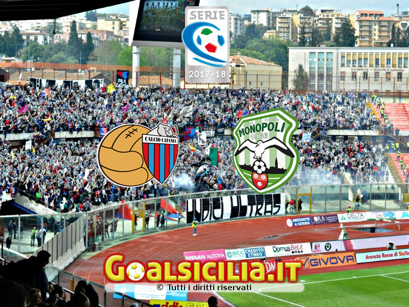 Catania-Monopoli: 1-0 il finale, etnei in vetta