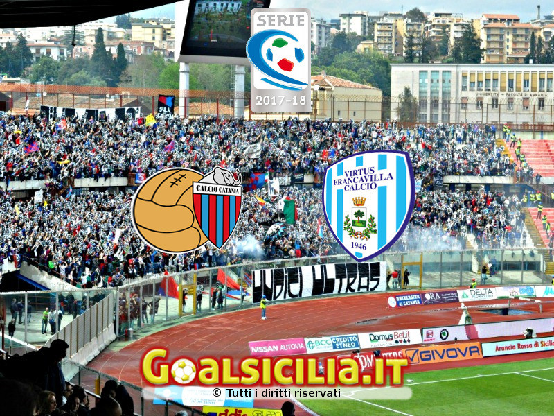 Catania-Virtus Francavilla: il finale è 1-0