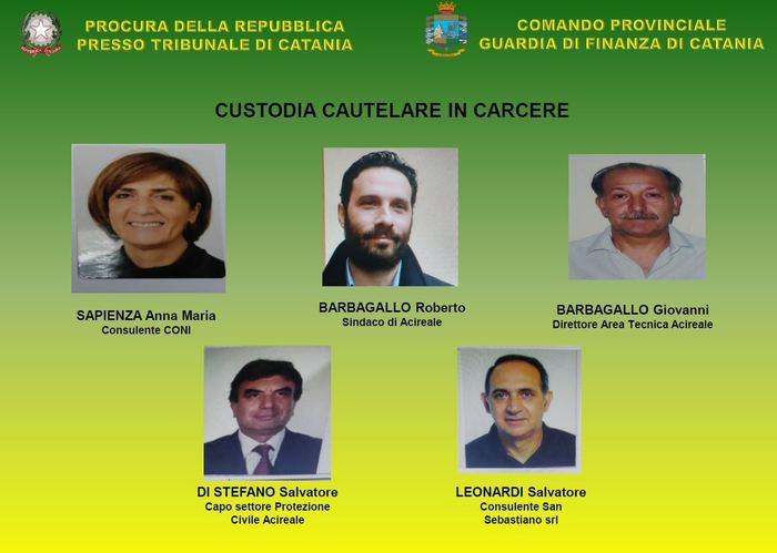 CLAMOROSO, operazione Guardia di Finanza: otto arresti, c’è anche il Sindaco di Acireale