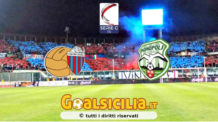 Catania-Monopoli: 3-1 al triplice fischio-Il tabellino