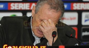Palermo: striscione contro Zamparini in ritiro “Vattene!”